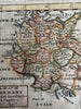Germany divided into Circles c1730-40's Cowley miniature engraved hand color map