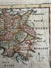 Germany divided into Circles c1730-40's Cowley miniature engraved hand color map