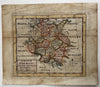 Germany divided into Circles c1730-40's Cowley miniature engraved hand color map