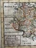 Germany divided into Circles c1730-40's Cowley miniature engraved hand color map