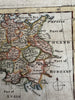 Germany divided into Circles c1730-40's Cowley miniature engraved hand color map