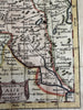 Turkey in Asia Syria Iraq Georgia 1744 Faure engraved hand color miniature map