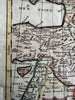 Turkey in Asia Syria Iraq Georgia 1744 Faure engraved hand color miniature map