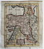 Turkey in Asia Syria Iraq Georgia 1744 Faure engraved hand color miniature map