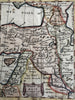 Turkey in Asia Syria Iraq Georgia 1744 Faure engraved hand color miniature map