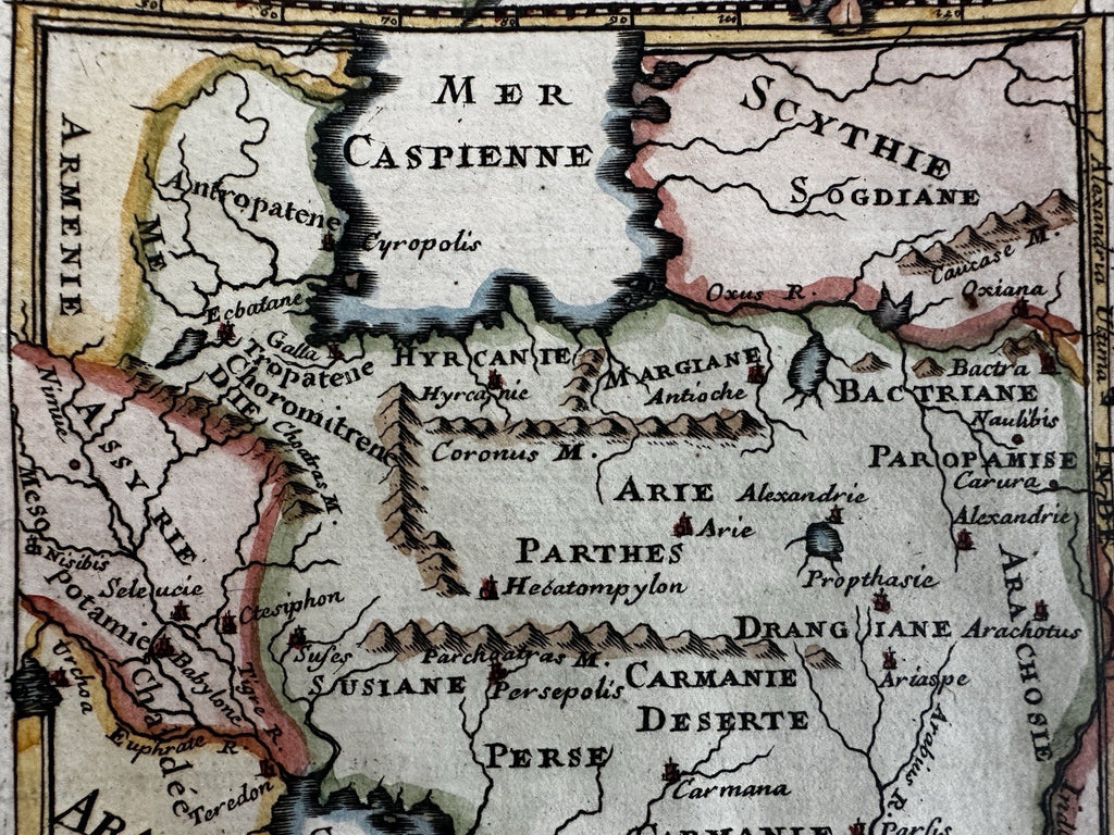 Ancient Persian Empire Iran Assyria Asia Minor 1683 Mallet hand color map