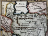 Ancient Persian Empire Iran Assyria Asia Minor 1683 Mallet hand color map