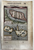 Staten Island Argentina Mauritius 1683 Mallet charming engraved hand color map