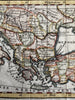 Turkey in Europe Balkans Hungary 1714 scarce engraved hand colored miniature map