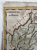 Virginia state 1796 Thomas & Andrews rare engraved hand color map