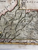 Virginia state 1796 Thomas & Andrews rare engraved hand color map