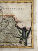Virginia state 1796 Thomas & Andrews rare engraved hand color map