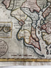 Maryland & Delaware states 1796 Thomas & Andrews rare Doolittle hand color map