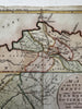 Kentucky & Tennessee Government early states 1796 Doolittle rare seminal map