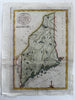 Province of Maine early pre-state 1811 NY rare engraved hand color map