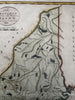 Province of Maine early pre-state 1811 NY rare engraved hand color map