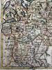 Russia in Europe 1750 Vaugondy engraved hand colored miniature map variant