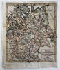 Russia in Europe 1750 Vaugondy engraved hand colored miniature map variant