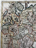 Russia in Europe 1750 Vaugondy engraved hand colored miniature map variant
