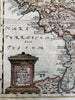 Southern Italy boot Campagna Apulia Latium 1694 decorative hand color map