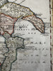Southern Italy boot Campagna Apulia Latium 1694 decorative hand color map