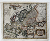 Ancient Europe Galliae Thrace Samatia Germania 1694 decorative hand color map