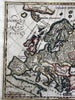 Ancient Europe Galliae Thrace Samatia Germania 1694 decorative hand color map