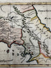 Ancient Roma Rome Latium central Italy 1785 Moll engraved map hand colored