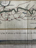Germany Baltic & North Sea 1784 Kiel canal profile map engraved by Kitchin HC