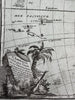 strange North & South America 1764 decorative Desnos map cartouche sailing ships