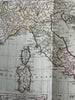 Italy Italia Italie 1766 decorative Desnos engraved hand colored analysis map