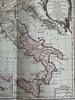 Italy Italia Italie 1766 decorative Desnos engraved hand colored analysis map