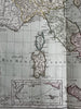 Italy Italia Italie 1766 decorative Desnos engraved hand colored analysis map