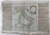 Italy Italia Italie 1766 decorative Desnos engraved hand colored analysis map