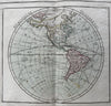 North & South America Mer de L’Ouest w orld western hemisphere 1778 Desnos map