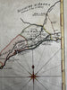 West Africa Guinea coast Juida Whidah Koto Popo 1747 decorative Bellin map