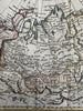 Russian Empire in Europe & Asia c. 1790’s engraved hand colored map