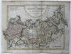 Russian Empire in Europe & Asia c. 1790’s engraved hand colored map