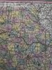 Missouri state 1855 Cowperthwait hand colored fine early map