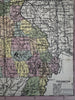 Missouri state 1855 Cowperthwait hand colored fine early map