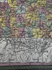 Tennessee state 1855 Cowperthwait hand colored early map steamboat routes shown