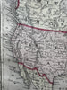 North America British Canada 1874 Mitchell decorative hand colored nice map