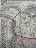 North America British Canada 1874 Mitchell decorative hand colored nice map