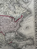 North America British Canada 1874 Mitchell decorative hand colored nice map