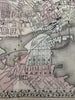 Boston Mass. city plan 1874 Mitchell large decorative hand colored nice map