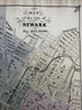 Newark New Jersey city plan w/ population 1853 Magnus hand color letter sheet
