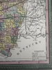Illinois state by itself 1855 Cowperthwait lovely hand colored uncommon map