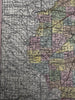 Illinois state by itself 1855 Cowperthwait lovely hand colored uncommon map
