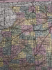 Illinois state by itself 1855 Cowperthwait lovely hand colored uncommon map