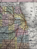 Illinois state by itself 1855 Cowperthwait lovely hand colored uncommon map